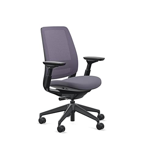 Image of Steelcase Series 2 Office Chair, Graphite Frame, Cogent Connect Aubergine, Hard Floor Casters
