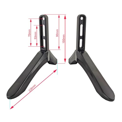 Image of 2Pcs Table Top TV Stand Base for Most TVs Anti Slip Angle Adjustable TV Legs| Universal TV Stand Base with Adjustable Angle |Top TV Legs up to 45kg |Mount Feet with 70mm Screw Hole Spacing