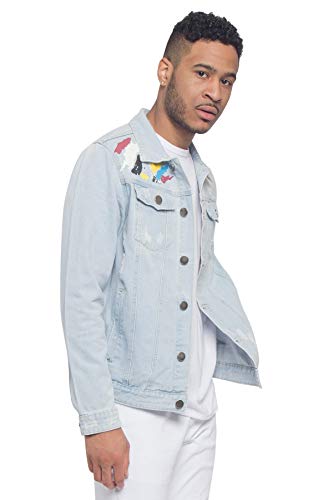 Image of VICTORIOUS Men's Distressed Denim Jacket