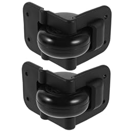 NAMOARLY Suitcase Left and Right Replacement Wheels Pair Black Plastic