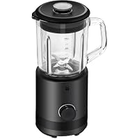 WMF Küchenminis Standmixer 0,8l, Smoothie Maker 400 Watt, Blender aus Cromargan Edelstahl, Standmixer klein mit Glaskrug, 5 Geschwindigkeiten, Pulse-Funktion, perfekt für 1-2 Portionen, schwarz – Ansicht 1