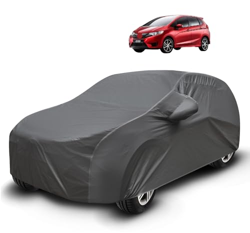 Image of Auto Hub Waterproof Car Cover Compatible with Jazz (Model : 2020-Till Date) with Mirror Pockets, Soft Cotton Lining, Jazz Car Cover Waterproof, Grey