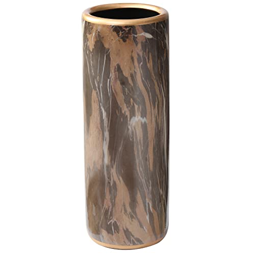 Marble Pattern Umbrella Stand Umbrella Contemporary Bucket Umbrella Rack Barrel Floor Vase Modern Style for Storing Canes Walking Sticks for Entryway Porch Indoor 24‘’High