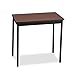 Barricks UT183030WA Utility Table, Rectangular, 30w x 18d x 30h, Walnut/Black