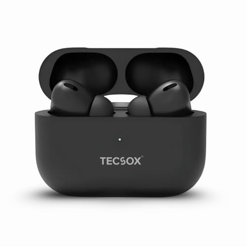 Tecsox TecPod Pro Wireless Earbuds, Matte Black - Image 2