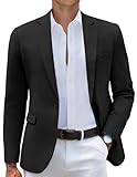 Picture of COOFANDY Mens Blazer Casual Sports Coats Slim Fit One Button Business Suit Jacket Black