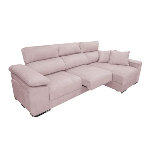 SHIITO Sofá 3 plazas con Chaise Longue Derecha con Arcón Maria