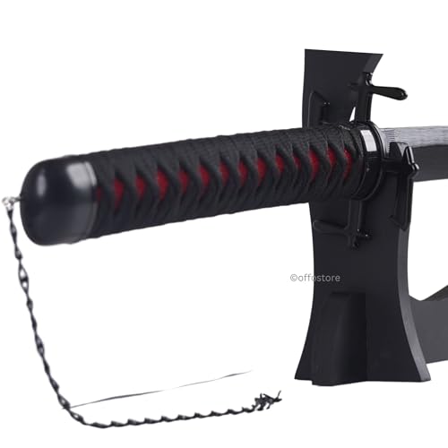 Image of Offo Bleach Ichigo Zangetsu (100cm Life-Size) Wooden Katana | Premium Anime Sword for Cosplay, Martial Arts, Display & Training | Elegant Gift for Fans, Kids, Teens & Collectors