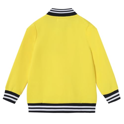 Image of LittleSpring Boys Girls Varsity Baseball Jacket Zip Up Bomber Jacket Thin 2-10Years