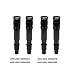 coil pack 4PCS Ignition Coils 129700-4510 Compatible with Honda CBR600 F4 1999-2000 F4i 2001-2006 CBR900RR CBR600RR CBR 600 600RR 900RR 30700-MEE-641