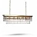MEELIGHTING L39.4 W10.2 Gold Rectangle Modern Crystal Chandeliers Lighting Pendant Ceiling Lights Fixture Lamp for Dining Living Room