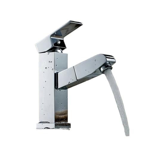 Grifo de cocina extensible en acero inoxidable con caño extraíble cromado para fregadero 2