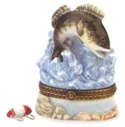 Walleye Fish PHB Porcelain Hinged Box Midwest of Cannon Falls