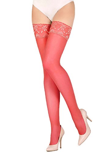 Image of MARILYN Erotic Lace Silicone Band Hold-ups Thigh Highs