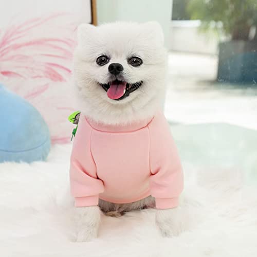 Hrttsy Dog Sweaters For Small Dogs Soft Warm Fleece Spring Puppy Sweatshirts Chihuahua Shirts Shih Tzu Clothes Cute Cartoon Dogs Cats Sweatshirt With Cross Body Bag Pet Doggie Kitten Outfits (Pink,Xl) #TOP3