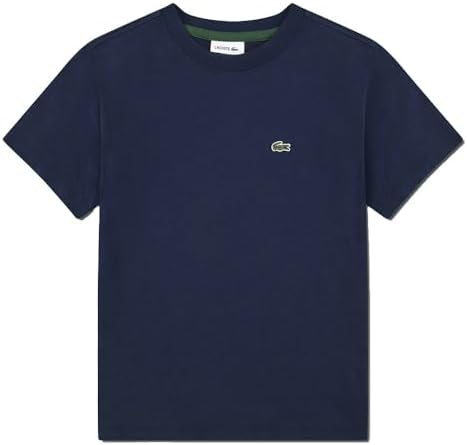 Lacoste Boys' Lcb Core T-Shirt (Pack of 1), Navy, 116 cm
