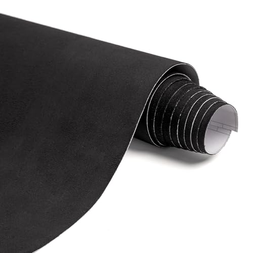 Lypumso Black Suede Wrap - 17in x 70in Self Adhesive