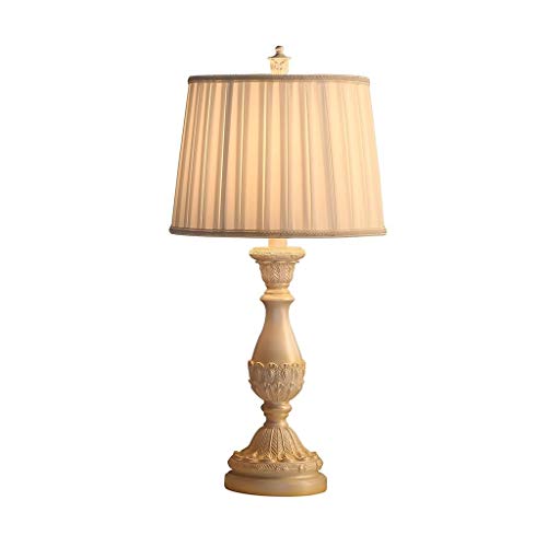 Preisvergleich Produktbild DIAOD Europäische Tischlampe Schlafzimmer Nachttischlampe Kreative Beige Wohnzimmerlampe