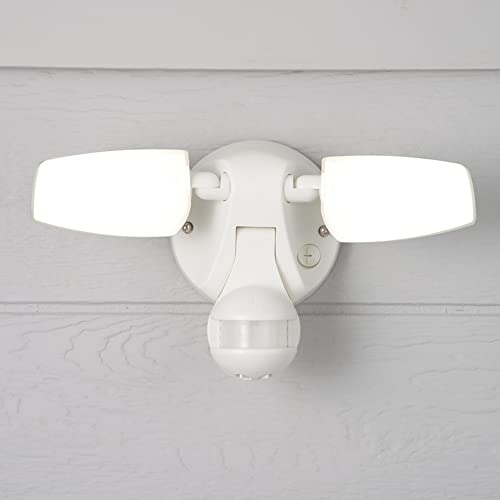 HALO 180-Degree White Motion Activated Outdoor Integrated LED Twin Head Flood Light with Selectable CCT (3000K-5000K) by HALO - Image 4