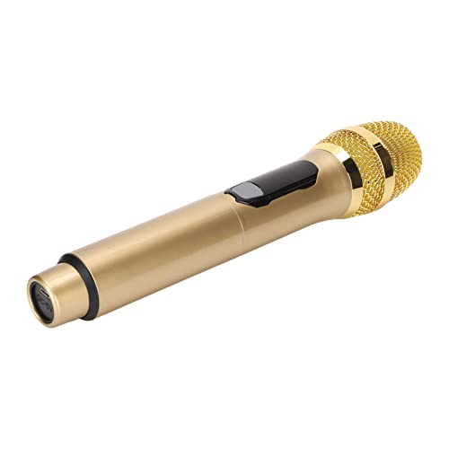 Handheld wireless microphone (gold) with 50m range