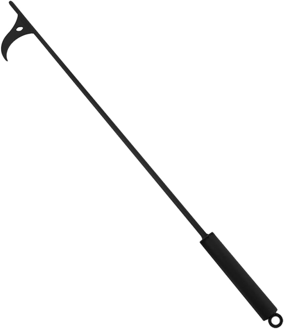 Unomor Steel Fire Poker Tool Ergonomic Handle for Indoor Outdoor Use Versatile Fireplace Poker for Cooking Barbecue Portable Wear Resistant Design