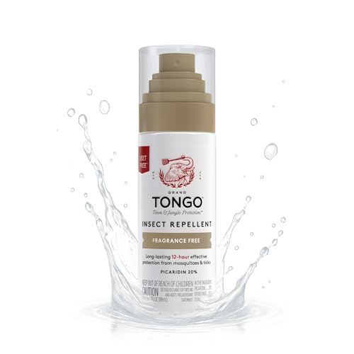 Grand Tongo DEET-Free Insect Repellent Spray 12 Hour Mosquito Protection Picaridin Pump Spray 3 oz Fragrance Free