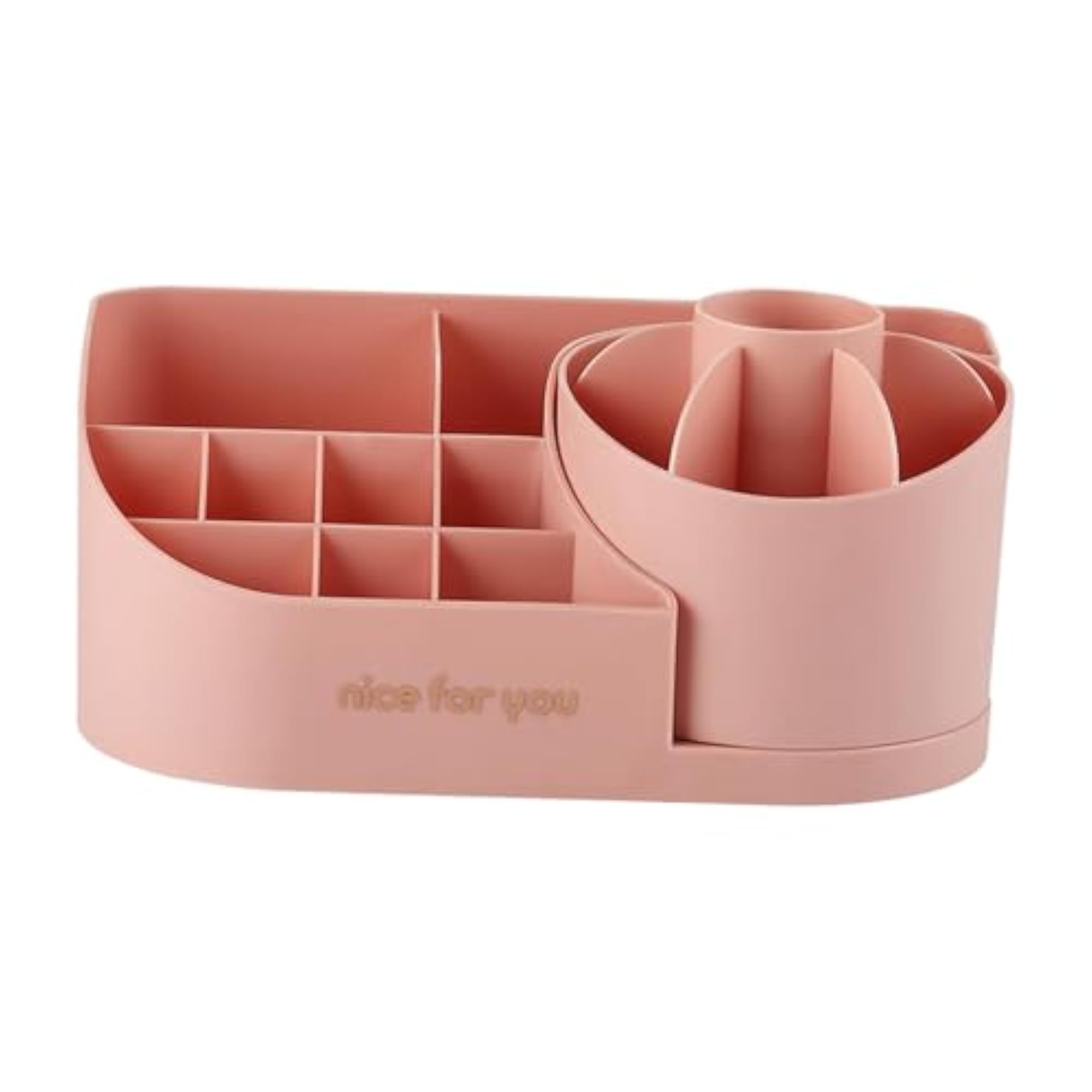 360 Rotating Makeup Brush Holder, Pink