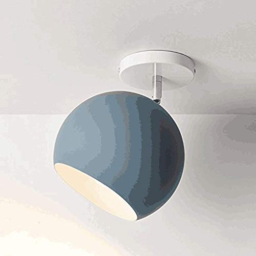 MTSBW Nordic Macaron la lámpara de Techo lámpara de Techo Buhardilla Dormitorio Creativo Corredor Armarios Bella y generosa D20CM * H24cm E27 40W máximo, Azul [A Energía]
