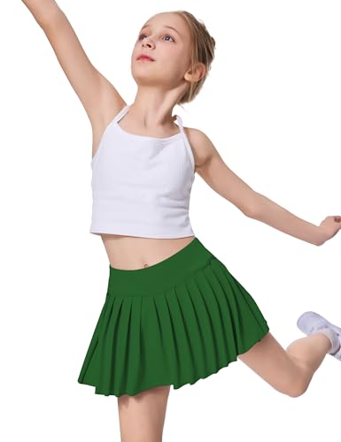 Girls Pleated Skirt with Shorts Athletic Tennis Skorts School Kids Teen High Waisted Skorts with Pockets4
