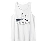 Viaje en Ferry de Mackinac Island Bridge Michigan Great Lakes Huron Camiseta sin Mangas