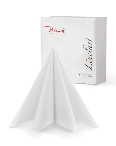 Prime Guest Servietten, Premium Edition für Hochzeit und Feiern, stoffähnlich, 50 Stück, 40 x 40 cm, ¼ Falz