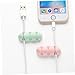 Holibanna 6PCS Cord Organizer Clips Creative Silicone Wire Management Tool for Home Office Desktop Data Line Fixing Clips for Charging Cables Cords and More