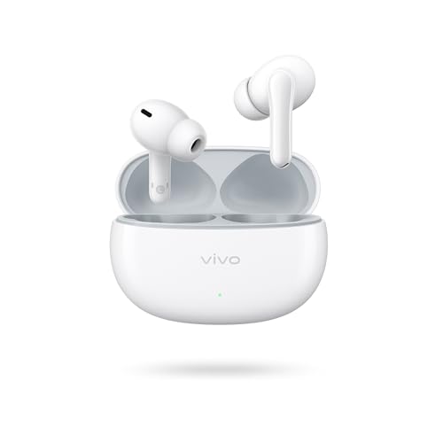 Image of vivo TWS 3e True Wireless Earbuds | Bluetooth 5.3, AI Noise Cancellation, 42H Battery, 88ms Low Latency, Dual Device Pairing, IP54 Splash Resistant - (Bright White)