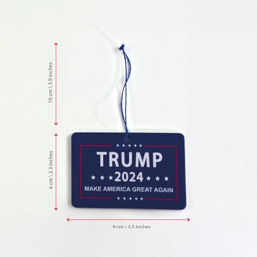 Image of Trump Car Air Freshener - New Car Smell, Long Lasting, 10pcs Flag (MAGA)