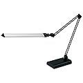 Realspace™ Architect Desk Lamp, Adjustable, 21-1/2"H, Black/Silver