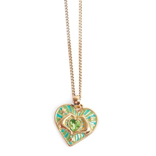 Pendentif coeur en or avec couleur conservée pour femme