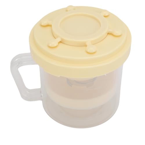 AMONIDA Yogurtera Griega Reutilizable de Acero Inoxidable, Filtración Eficiente para Uso Doméstico, 705g (amarillo crema)