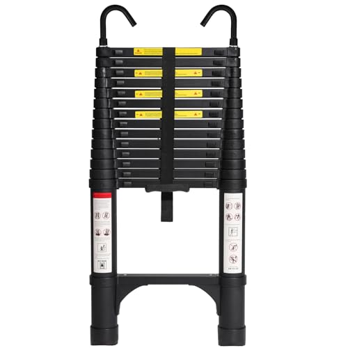 BOCOM 14.5ft Telescoping Ladder with Hooks