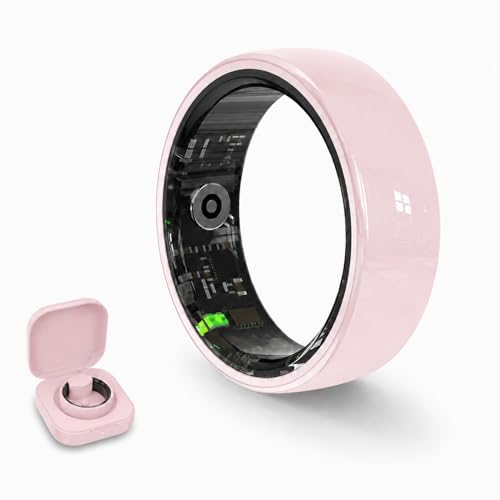 Image of Ceramic Smart Ring, Pink, Size 7 | Sleep Tracker, Stress Tracker, For Women Men
