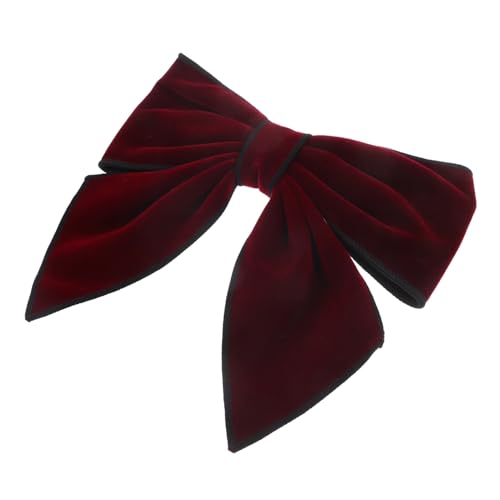 BELLIFFY Horquilla Lazo De Terciopelo Vino Tinto Para Niña Clip De Pelo Elegante Fiesta Boda Accesorios Para Cabello Delicados