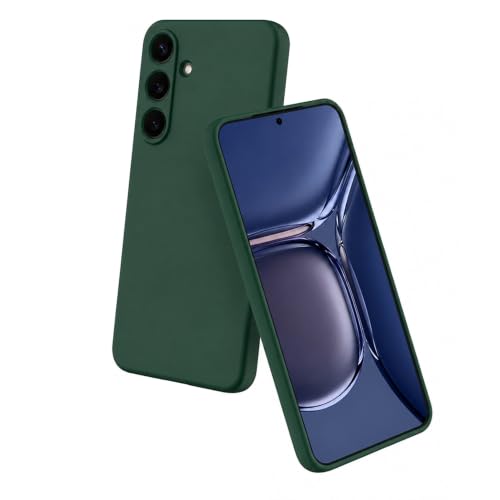 Image of Back Cover for Samsung Galaxy S25 Plus 5G | Full Camera Protection | Premium Liquid Silicon Case | Flexible Bumper Case for Samsung Galaxy S25 Plus 5G (Green)