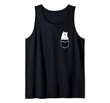 Cat Flipping Off Flip Off Cat Pocket Meme Giving the Finger Tank Top