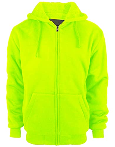 Image of Yasumond Hoodies for Men Zipper Fleece Sweatshirt Heavy Sherpa Lined Hooded Warm Winter Coats Big Tall