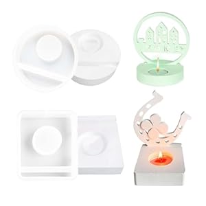 SVOCK Silikonform Kerzenhalter Runde Quadrat, 2 Stück