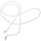 SHINEOFI Cadena de Perlas para Bolso con Broches Plateados Correa Repuesto para Bandoleras y Bolsos DIY Accesorio Versátil y Desmontable y Clutchs
