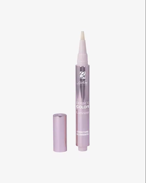 Bionike Defence Color - Luminizer Correttore Illuminante, 02 Medium, con Acido Ialuronico, Minimizza Occhiaie e Imperfezioni, Dona una Pelle Luminosa e Idratata, 2 ml