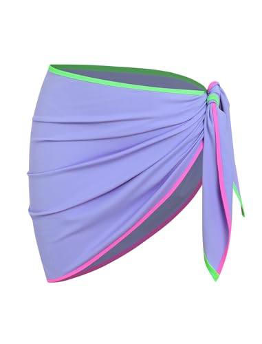 Image of ZAFUL Women Beach Sarong Bathing Suit Wrap Skirt Textured Bikini Swimsuit Cover Ups for Swimwear