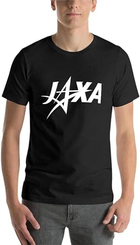 JAXA Logo T Shirt Short Sleeve Tee Blank t Shirts Heavyweight t Shirts for Men Size XL