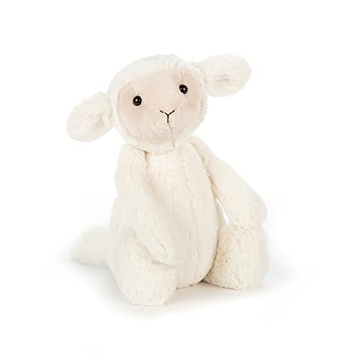 Image of Jellycat Bashful Lamb Stuffed Animal, Medium 12 inches - Lamb and Sheep Plush Toy - Classic Children's Gift