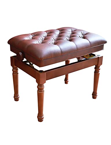 TEmkin Banc de Piano en Bois, Tabouret de Piano en Cuir Souple, de Luxe et Pratique, adapté à Toutes Les Personnes, 60 x 40 x 50-60 cm, pour Enfants, Adultes, Pratique et Performance - Les Beatles, Paul McCartney, John Lennon, RIngo Starr, George Harrison TEmkin Banc de Piano en Bois, Tabouret de Piano en Cuir Souple, de Luxe et Pratique, adapté à Toutes Les Personnes, 60 x 40 x 50-60 cm, pour Enfants, Adultes, Pratique et Performance